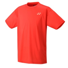 Yonex Training T-shirt Practice Small Logo YM0045 (100% Polyester) 2024 red Men